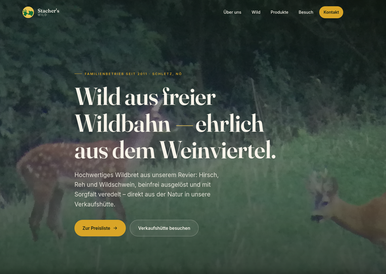Startseite von Stachers Wild